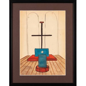 Jerzy Nowosielski (1923 - 2011), Altar design - nude - double-sided work