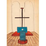 Jerzy Nowosielski (1923 - 2011), Altar design - nude - double-sided work