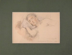 Tadeusz Cieślewski(1870-1956),Portret córki Zofii,1947