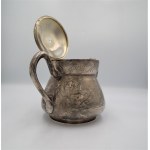silver sugar bowl in Art Nouveau style,company of Ivan Khlebnikov