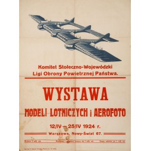 Plakat WYSTAWA MODELI LOTNICTWA I AEROFOTO, 1924