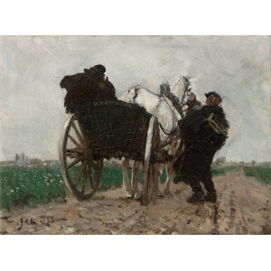 Józef Chełmoński (1849 Boczki near Łowicz - 1914 Kuklówka in Mazovia), Rural postman, 1872