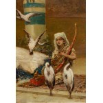 Wilhelm Kotarbinski (1849 Nieborów - 1922 Kiev), Ibis (Egyptian woman listening to the slave girl's song), ca1900
