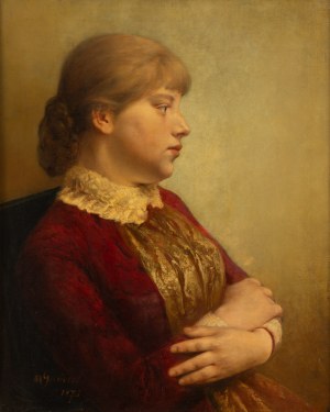 Maurycy Gottlieb (1856 Drohobycz - 1879 Kraków), Portret młodej kobiety, 1875