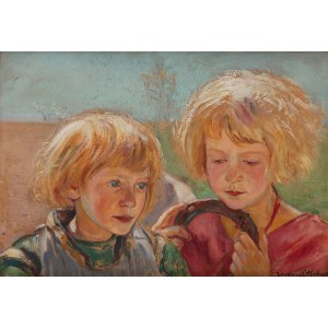 Wlastimil Hofman (1881 Prag - 1970 Szklarska Poręba), Kinder mit einem Hufeisen