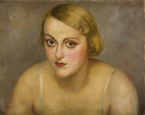 Leonid Frechkop (1897 Moskwa - 1982 Bruksela), Portret młodej kobiety, 1933