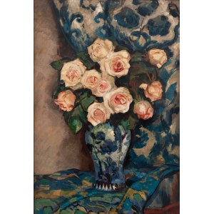 Stefan Filipkiewicz (1879 Tarnów - 1944 Mauthausen-Gusen), Rosen in einer Vase, 1923