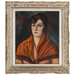 Szymon (Shamay) Mondzain (Mondszajn) (1890 Chelm - 1979 Paris), Frau im roten Schal (Aida), 1920