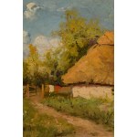 Wiktor Korecki (1890 Kamieniec Podolski - 1980 Milanówek near Warsaw), Summer landscape with a cottage