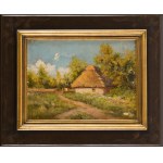 Wiktor Korecki (1890 Kamieniec Podolski - 1980 Milanówek bei Warschau), Sommerlandschaft mit Häuschen