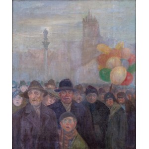 Stanislaw Szygell (1881 - 1941 ), Spectacle on the Castle Square in Warsaw