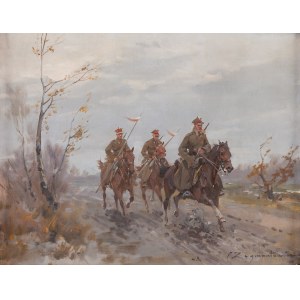 Ignacy Zygmuntowicz (1875 Warsaw - 1947 Lodz), Cavalry reconnaissance