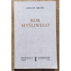 Miłosz Czesław • Rok myśliwego [Instytut Literacki 1990]