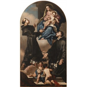 Francesco De Mura (1696 - 1782) Madonna and Child in Glory, and San Nicola da Tolentino