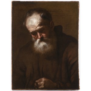 Italian Master 17th century, Portrait of an Elderly Monk