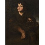 Spanish School, 17th Century, Seated Boy Carrying a Basket with a Cat