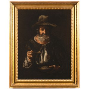 Pietro Bellotti (1627 - 1700), Portrait of a Farmer with Beans