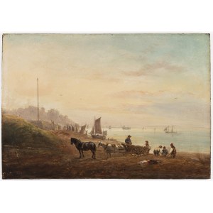 Richard Henry Nibbs (1816-1893), Fishing Boats on the Beach