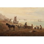 Richard Henry Nibbs (1816-1893), Fishing Boats on the Beach