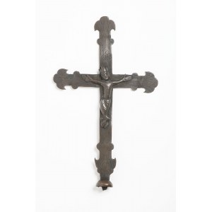 France, 14th century, Standing Copper Cross with Body of Christ