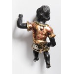 Carved Wooden Figurine Painted Gilded 19th Century