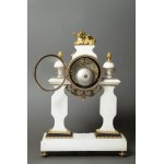 France 1780, Fine Empire Clock with Wedgewood Plaques