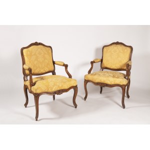 A pair of French chairs, 18th century