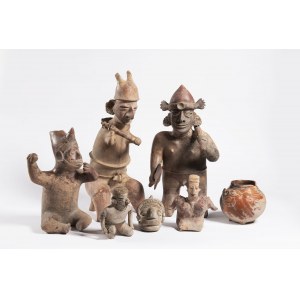 Group of Seven Pre-Columbian Sculptures