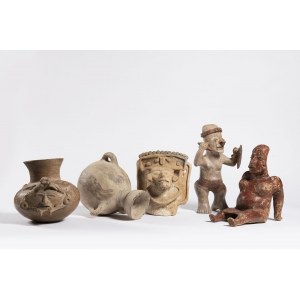 Group of Five Pre-Columbian Sculptures