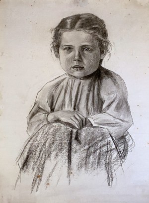 AUTOR NIEZNANY (XX wiek), Portret dziewczynki