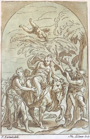 Nicolas LE SUEUR, (1691-1764) / Paolo FARINATI (1524-1606), Porwanie Europy (mitologia grecka)