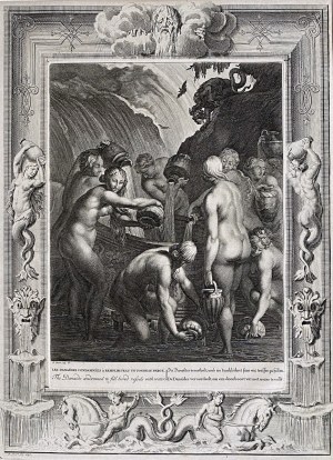 Bernard PICART (1673-1733) wg Abraham van DIEPENBEECK (1596-1675), Danaidy (mitologia grecka)