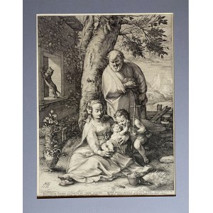 Hendrick GOLTZIUS (1558-1617), Die Heilige Familie und der heilige Johannes der Täufer
