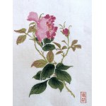 Chinesischer Holzschnitt, Blumen, 1952