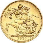 Australia 1 Sovereign 1877 M - VF+/XF