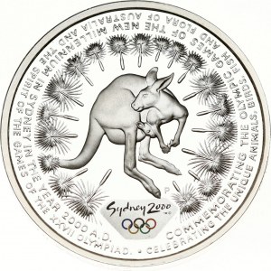 Australia 5 Dollars 2000 Summer Olympics Sydney Kangaroo & Grasstrees