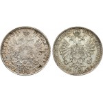 Austria 1 Florin 1862A & 1889 Lot of 2 Coins