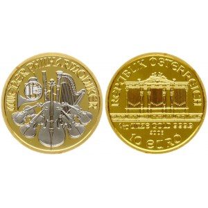 Austria 10 Euro 2008 Vienna Philharmonic Wall Street Investment