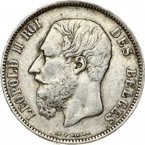 Belgium 5 Francs 1869