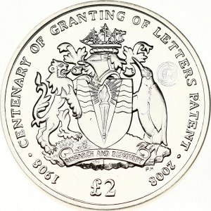 British Antarctic Territory 2 Pounds 2008 100th Anniversary of the Granting of Letters Patent