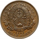 Canada Montreal Bank Token 1/2 Penny 1842