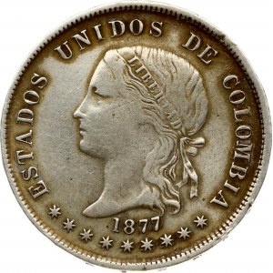 Colombia 50 Centavos 1877 BOGOTA