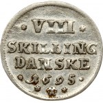 Denmark Glückstadt 8 Skilling 1695