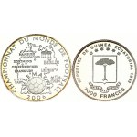 Equatorial Guinea 7000 Francos 1992 & Congo 10 Francs 2006 Lot of 2 Coins