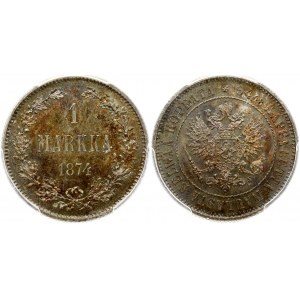 Russia For Finland 1 Markka 1874 S PCGS MS 65 MAX GRADE