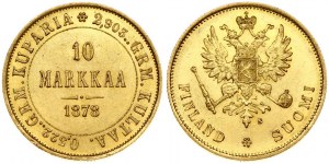 Finland 10 Markkaa 1878 S (R) - AU