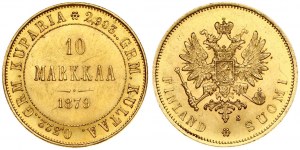 Russia for Finland 10 Markkaa 1879 S - XF+