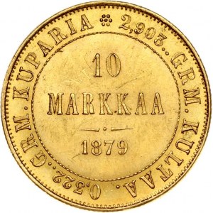 Russia for Finland 10 Markkaa 1879 S - XF+