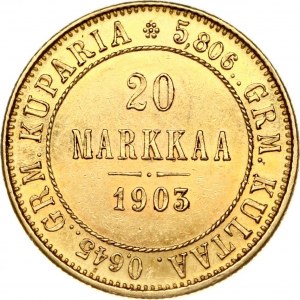 Finland 20 Markkaa 1903 L - XF+