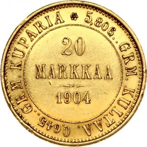 Finland 20 Markkaa 1904 L - XF/ AU